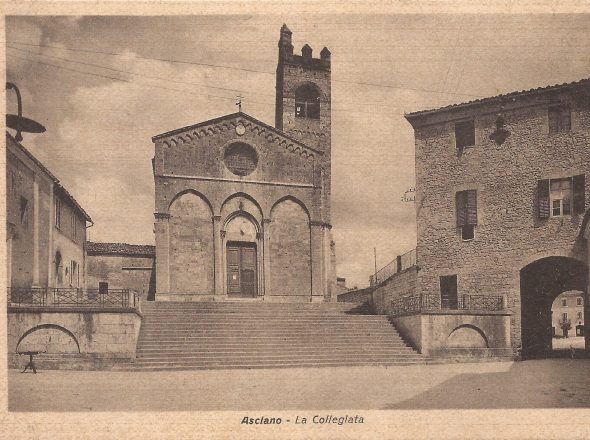 Cartolina storica raffigurante l'antica porta